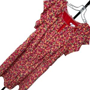 London Times Floral Romper!-size 16 women one piece‎ flutter sleeve light summer